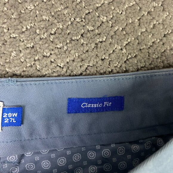 Peter Manning Classic Fit Chino Pants Men's 29 x 27 Actual 29 x 26.5 Blue Cotton - Picture 7 of 14